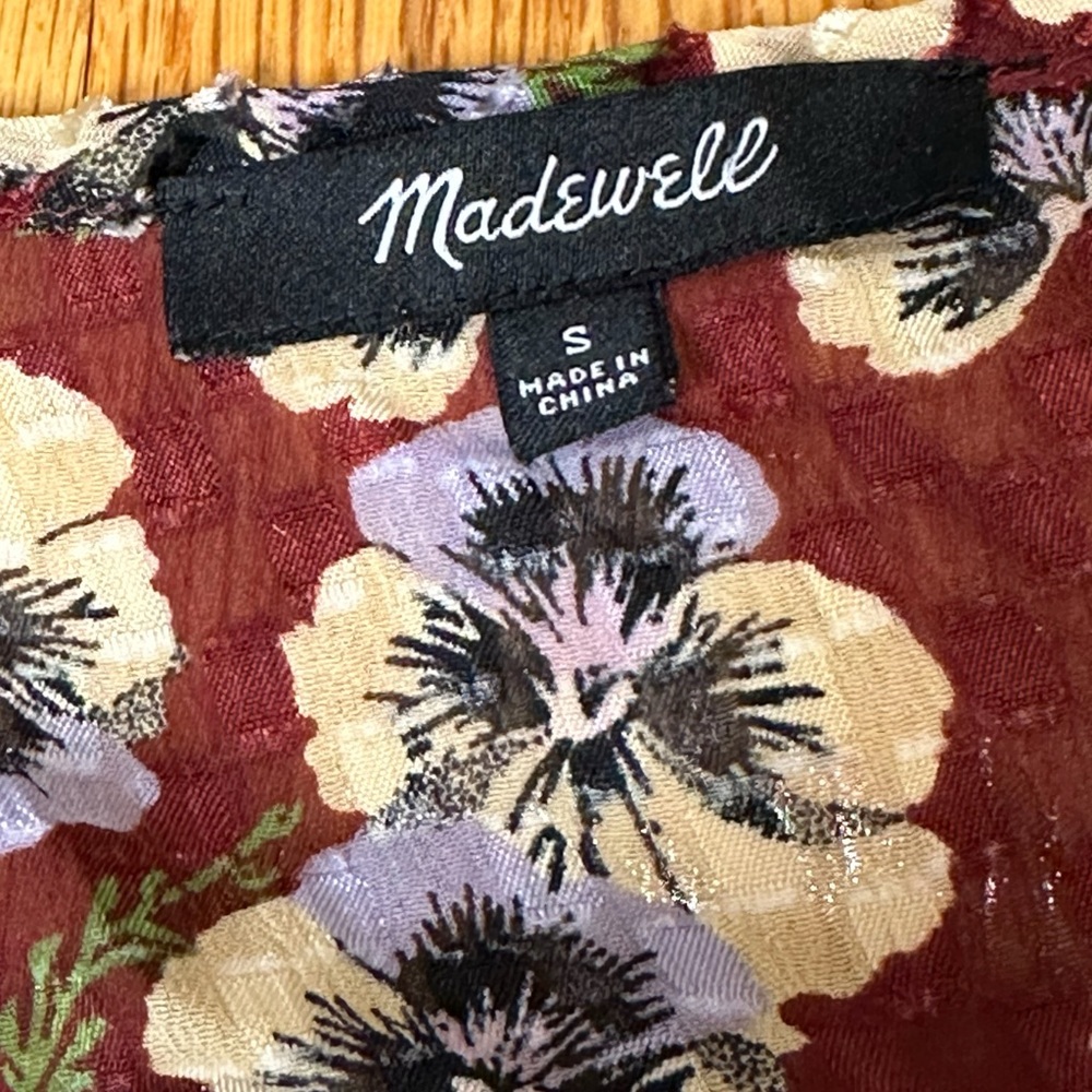 Madewell Drawstring Ruffle-Hem Top - Picture 9 of 9